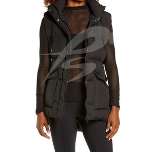 Custom PIHA SPORTS Women's Winter Puffer Vest <b>Jacket</b> Waterproof Windproof Eco-Friendly <b>Lightweight</b> Outerwear Pockets Casual - Product Image 3