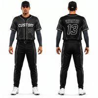 Tenues d'équipe de baseball sublimées à imprimé floral noir et bleu sarcelle, ensembles de maillots et pantalons de sport athlétiques performants pour l'été