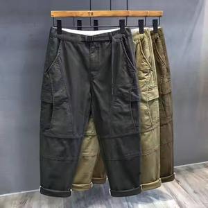 กางเกงขายส่งคุณภาพสูงสั่งทำพิเศษแบบมีเชือกผูกเอว ผ้าฝ้าย/โพลีเอสเตอร์กันยับ ซักเบา สวมใส่สบาย น้ำหนักเบา สำหรับผู้หญิงและผู้ชาย - Product Image 2