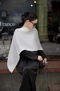 Vestido Midi de Organza de Seda con Cuello Redondo, Manga Regular, Cintura Holgada, Abertura Lateral Minimalista, para Uso Diario de Verano, OEM - Product Image 6