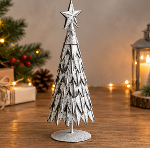 AK Brass Decorative Metal <b>Tree</b> Shape <b>Christmas</b> Decor With White Antique Finished Standard Item For <b>Christmas</b> Decor Ornaments - Product Image 1