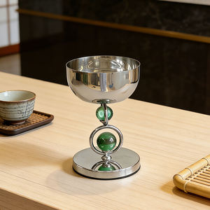 wholsale Handcrafted Luxury Arabic Mabkhara Set Bakhoor Burner with <b>Decorative</b> Tray Incense Storage Jar Oud Burner Export - Product Image 1