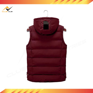 Chaleco de Plumón de Invierno de Alta Calidad, a la Moda, con Capucha, Sin Mangas, con Cierre de Cremallera, Servicio OEM para Hombre - Product Image 5