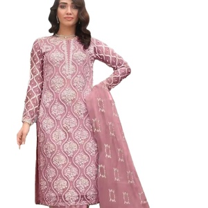 Latest Designer Heavy Georgette Embroidery Hand Work <b>Kurti</b> Set - Product Image 1