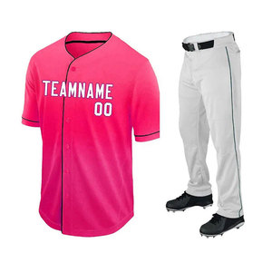 Custom Baseball Uniform Set for Black Gradient Jersey Pants Men's Moisture Wicking Breathable Four-Way Stretch Sublimated - Product Image 3