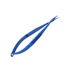 Micro-ciseaux chirurgicaux à lame incurvée en forme de baïonnette, 245 mm (5,58 po), instruments neurochirurgicaux, par Blush Surgical - Product Image 5