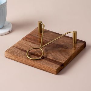 High Quality Eco-Friendly Luxury Handmade Wood Metal <b>Tissue</b> Holder Rectangle Shape for Hotel Restaurants <b>Wedding</b> Table Dining - Product Image 6