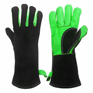 Gants de soudage TIG en cuir pleine fleur renforcé, certifiés CE, résistants à l'abrasion, pour la sécurité incendie - Product Image 3