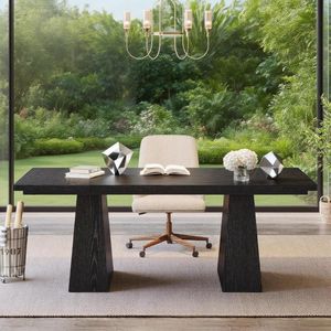 63-Inch Modern Simple Executive <b>Desk</b> <b>Large</b> Office Double Pedestal Computer Workstation Writing Table for Conference Use - Product Image 4