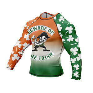 Personnalisez votre propre logo sur un rashguard à manches longues sublimé, rashguard MMA, rashguard BJJ, t-shirt de compression MMA pour hommes - Product Image 3