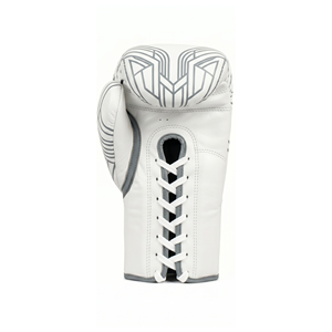 Askar Wear Ind. Leather Boxing Gloves <b>Lace</b>-Up <b>White</b> Breathable Adult Training Gear - Product Image 3