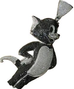 Grand pendentif de personnage de dessin animé glacé personnalisé rappeur hommes cadeau fait main bijoux vêtements de fantaisie pédant - Product Image 1