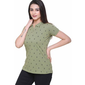 Nouveau design tendance : Chemises décontractées en toile tricotée respirante, douce et confortable pour femmes, avec logo personnalisé, couleur unie – En promotion - Product Image 1