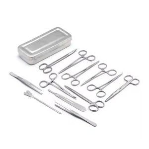 Ensemble d'instruments chirurgicaux en acier de haute qualité, 13 pièces, kit de chirurgie mineure + étui, outils médicaux, approuvé CE ISO, par Grip Surgical - Product Image 5