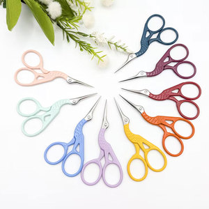 Colorful Stork Embroidery <b>Scissors</b> Stainless Steel Sharp Fine Tip Craft <b>Sewing</b> Tool for Tailors DIY - Product Image 1