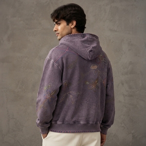 Premium Casual Sweatshirt Soft Comfortable Fabric Distressed Vintage Finish With Embroidery Men Distressed Embroidery Hoodies - Product Image 5