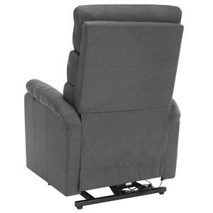 Poltrona per massaggio Power Lift in tessuto grigio chiaro - Product Image 6