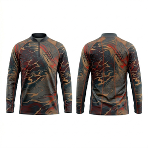 Maillot de pêche personnalisé à sublimation, manches longues, respirant, confortable, protection UV, tissu à séchage rapide - Product Image 5