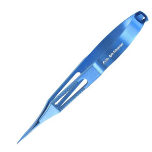 Pinzas Quirúrgicas Oftálmicas de Alta Calidad e Instrumentos de Cirugía Ocular de Precisión, Tijeras Rectas para Iris con Recubrimiento de Titanio - Product Image 3