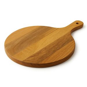 Tabla de Cortar Redonda Premium de Madera de Mango para Cocina, Tabla de Cortar de Madera Multiusos, Tabla de Cortar Reversible de Madera para Pizza - Product Image 1