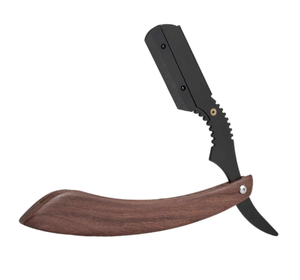 Navaja de Afeitar Profesional Plegable con Mango de Madera, Antioxidante, para Afeitado Preciso, Dispositivo de Peluquería y Barbería - Product Image 1
