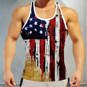 Débardeur Homme Tricoté Imprimé par Sublimation 100% Polyester Séchage Rapide Respirant Écologique Décontracté Été Printemps 2026 Tendance - Product Image 1