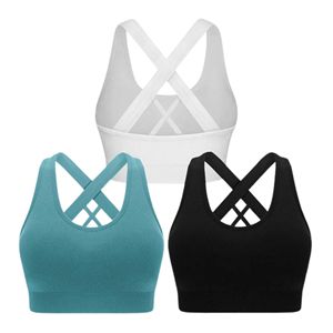OEM ODM High Quality Customized Women <b>Longline</b> Sports <b>Bra</b> Crossover Strap Yoga Gym Running Activewear Plus Size - Product Image 5