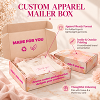 Boîte d'emballage en carton ondulé personnalisée avec impression couleur pour l'expédition de vêtements décoratifs pour boutiques de prêt-à-porter