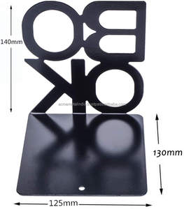 Serre-livres réglable en métal noir Design moderne avec finition enduite de poudre Parfait pour la table de bureau élégante et la décoration intérieure - Product Image 3