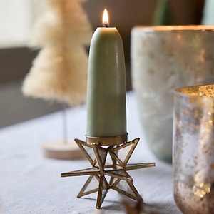 Wholesale Gold Metal Glass <b>Star</b> Shape Tea <b>Light</b> Candle Holders for Christmas Home Decorations - Product Image 2