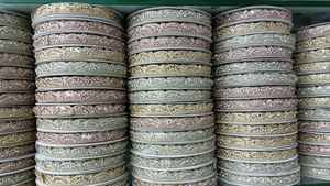 Ribete de encaje con lentejuelas para bordado a máquina, tela de organza soluble en agua ecológica al por mayor - Product Image 4