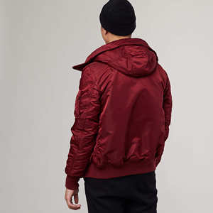 Blouson Bomber Homme Grande Taille Style Pilote OEM Épaules Tombantes Manteau Streetwear Vente en Gros Nylon Extensible Blousons MA-2 - Product Image 3