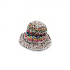 Sombrero de cáñamo triturado estilo bucket - Product Image 2