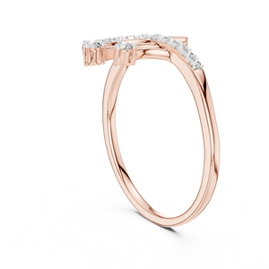 Bague solitaire en or blanc 14 carats avec diamant rond cultivé en laboratoire pour femmes |   Vêtements de mariage |   Nouveau diamant cultivé - Product Image 6