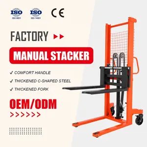 Manufacturers direct portable manganese steel chain hydraulic handle pallet lifting platform and manual forklift stacking