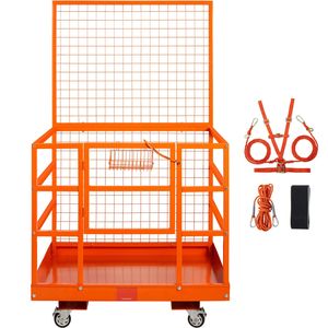 Gabbia di Sicurezza per Carrello Elevatore con Capacità di Carico di 1400 libbre, Piattaforma di Lavoro 43FT X 45FT, Imbracatura con Blocco, Foro di Scarico, Accessori e Ricambi per Carrelli Elevatori - Product Image 4