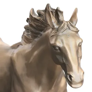 Bronze Horse Figurine ZE-3382L Artistic <b>Animal</b> Sculpture Casting Decor Collectible - Product Image 2