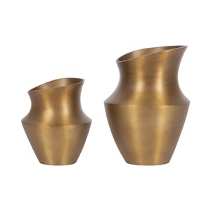 Vase en céramique contemporain avec glaçure argentée, décoration sculpturale pour table - Product Image 6