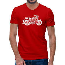 T-shirt imprimé pour homme en matière recyclée, encre à base d'eau, col en V, écologique, extensible, toucher doux, polyvalent - Product Image 2