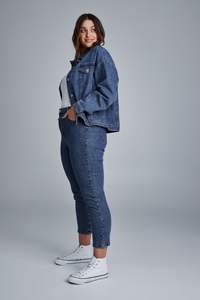 Chaqueta vaquera de mujer con múltiples bolsillos, estilo cargo funcional, venta al por mayor - Product Image 2