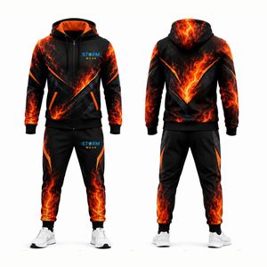 Survêtement de sport à sublimation de haute qualité, coupe élastique, pour entraînement de performance, vêtements d'échauffement, survêtement de sport personnalisé par sublimation - Product Image 1