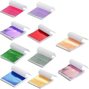 10 Colori 500 Fogli di Carta Metallizzata Dorata per Decorazione Slime, Doratura Mobili, Fai da Te, Unghie, Arte e Artigianato Creativo - Product Image 1