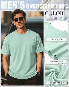 Camiseta Casual de Algodón para Hombre, Cuello Redondo, Manga Corta, Ligera, Cómoda, Color Sólido, Top de Verano, Suministro Directo de Fábrica - Product Image 4