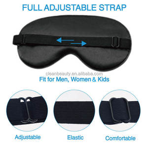 Banda elástica ajustable suave satén seda hogar textil dormir antifaz con colores personalizados logotipo al por mayor para comodidad y relajación - Product Image 5