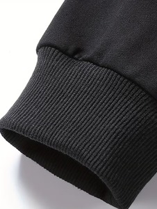 High Quality Lightweight Breathable Spandex/Polyester <b>Wind</b> <b>Breaker</b> Tracksuit Men's Solid Color Turn-down Collar Casual Hoodie - Product Image 5