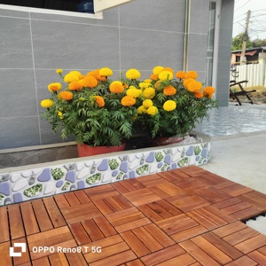 Carreaux de terrasse en bois bricolage modernes 300*300mm Easy Click pour intérieur-extérieur Home Garden Decor Engineered Flooring for Terrace Back - Product Image 5