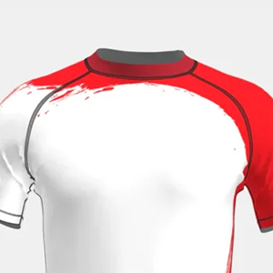 เสื้อรัดกล้ามเนื้อผู้ชายแบบสั่งทำพิเศษ รุ่น Elite Compression Fit ผลิตจากโพลีเอสเตอร์ OEM ระบายอากาศได้ดี แห้งเร็ว เหมาะสำหรับกีฬาทางน้ำและการฝึกซ้อมในยิม - Product Image 5