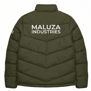 <b>Lightweight</b> Hooded Canvas Puffer <b>Jacket</b> <b>Men's</b> Winter Quilted Warm Waterproof Casual Outdoor Front Logo Custom OEM Factory - Product Image 4