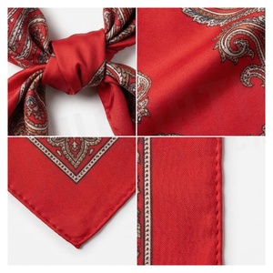 NORTH APPROACH Foulard carré en soie pour femme, imprimé floral, élégant, multifonctionnel, accessoire de mode toutes saisons - Product Image 4