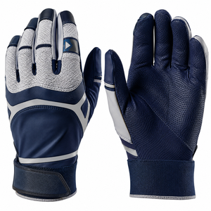 Gants de frappe personnalisés Sinewy Sports bleu marine en cuir respirant, durables, légers, flexibles, fermeture auto-agrippante, unisexe adulte - Product Image 1